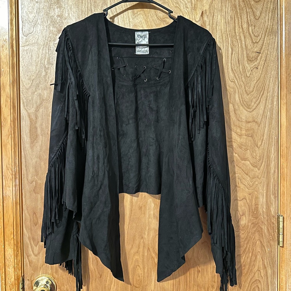Suede Fringe Jacket